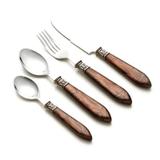 Faqueiro 24 Peças Aço Inox com Cabo Plástico Mother Pearl Lyor Prata