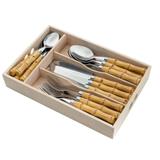 Faqueiro 24 peças bambu - Bon gourmet