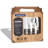 Faqueiro 24 Peças Inox Polywood Tramontina 21199905 Tabaco