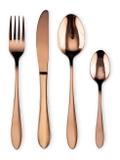 Faqueiro 24 Peças Rose Gold Talheres Colher Garfo Faca - Casambiente