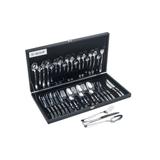 Faqueiro 48 peças de aço inox com estojo de madeira Oxford Wolff - 71199