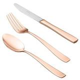 Faqueiro 48 peças de PVD rose gold com estojo de madeira Pisa Wolff - 71334