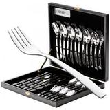 Faqueiro Aço Inox London Liso com Caixa 30 peças - Decorafast