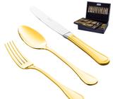 Faqueiro Avalon Wolff Com Estojo Dourado 130 Peças