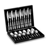 Faqueiro Imperior Inox Polido a Mão c/ Estj. de Madeira 24 Peças - Lemann