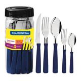 Faqueiro Inox 20 Peças New Kolor Azul - Tramontina