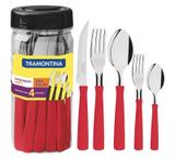 Faqueiro Inox 20pcs New Kolor Tramontina - Vermelho