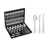 Faqueiro Laguna em Aço Inox com Estojo de Madeira - 76Pçs - Inox - Tramontina