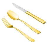 Faqueiro Pisa 130 Peças - Dourado - Cód:77181 - Morar chic