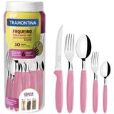 Faqueiro Talheres Aço Inox Tramontina Ipanema 30 Peças Cores