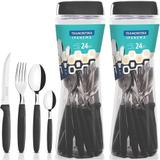 Faqueiro Talheres Inox Tramontina Ipanema 48 Peças Preto - Tramontina - kits
