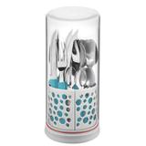 Faqueiro Tramontina 23299181 Tulum 27 Peças Inox/Turquesa