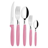 Faqueiro Tramontina 23398488 Ipanema Aço Inox 30 Peças Rosa Claro
