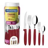 Faqueiro Tramontina Ipanema Aço Inox 30 Peças Vermelho - Melhores ofertas.net