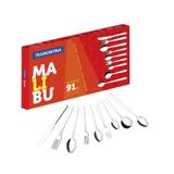 Faqueiro Tramontina Jogo De Talheres Aço Inox Malibu 91 Pçs