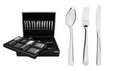 Faqueiro Tramontina Pacific Inox Facas de Mesa Forjadas Alto Brilho Estojo de Madeira 101 Peças