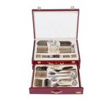 Faqueiro Versalles em Aço Inox com Detalhes Banhado à Ouro com 86 peças - Prime home decor
