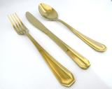 Faqueiro Victoria de Sobremesa 18 peças Dourado- Fineza