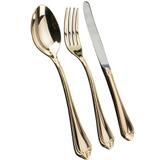 Faqueiro Victorian 130 peças em inox ouro sem caixa - 21847 - Fracalanza