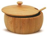 Farinheira com Tampa e Colher de Bambu 14X14X8CM Tyft - Yoi