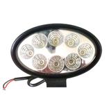 Farol Aux 8 Mega Leds HBL oval 6000K Super Branco - 27W 12/24V - Hbl lampadas automotivas