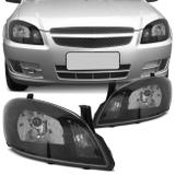 Farol Celta 07 08 09 10 11 12 13 14 15 Prisma 06 07 08 09 10 11 12 Máscara Negra Foco Simples - Prime