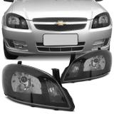 Farol Celta 07 08 09 10 11 12 13 14 15 Prisma 06 07 08 09 10 11 12 Máscara Negra Foco Simples - Prime