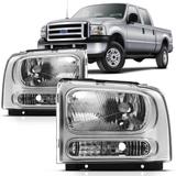 Farol F250 F350 F4000 2007 2008 2009 2010 2011 Serve 98 a 2006 Cromado - Tyc