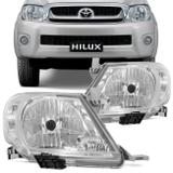 Farol Hilux 2009 2010 2011 Foco Simples Pisca Cristal - Prime