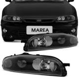 Farol Marea 1998 a 2007 Brava 1999 a 2003 Máscara Negra Foco Duplo Pisca Embutido - Prime