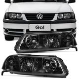 Farol Mascara Negra Gol Saveiro Parati G3 2000 a 2005 Tuning Foco Duplo Pisca Embutido - Prime