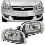 Farol Máscara Negra Palio G4 2008 2009 Siena G4 2010 2011 Strada Working 2010 a 2018 Foco Simples - Prime
