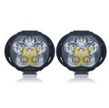 Farol Milha Auxiliar 6 Leds Carro Moto Caminhão 6500k 12/24v - Par - Distribuído frc magazine