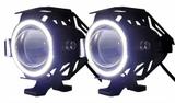 Farol Milha Auxiliar Led U7 15w Angel Eye Branco Par - Serjão parts