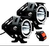 Farol Milha Led Auxiliar Moto Universal Aluminio U7 Par - Luatek