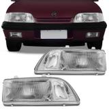 Farol Monza 1991 1992 1993 1994 1995 1996 Máscara Cromada Foco Simples Lente Vidro - Rcd