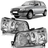 Farol uno 04 2005 2006 2007 2008 2009 2010 2011 2012 2013 cromado - Fiat