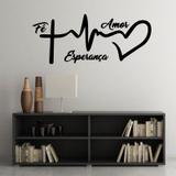 Fé Amor Esperança - adesivo de parede - Leguts adesivos especiais