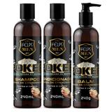 Felps Men Kit Manutenção Barba e Cabelo Poker 3x240ml - Felps profissional
