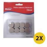 Feltro Adesivo Para Móveis e Uso Geral Redondo 19mm-32 Peças - Mister
