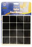 Feltro Pra Móveis Quadrado Preto 16 Pçs 40 x 40 mm Western