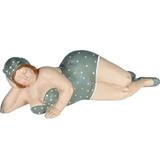 Figura decorativa de resina - moça gordinha - Btc decor
