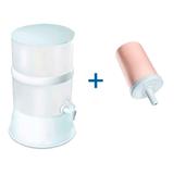 Filtro de Água Compacto com Vela Cerâmica Branco + Vela Cerâmica Tradicional - Sap filtros