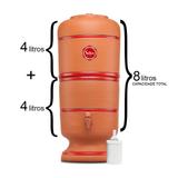 Filtro De Barro Para Água 8 Litros - 1 Vela Salus