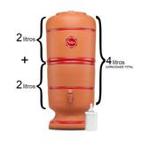 Filtro De Barro Talha Para Água 4 Litros - 1 Vela Salus