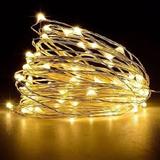 Fio De Led 5 Metros Arame 50 Leds Decoração Natal Pilha Prova Agua Casamento - Brilliant