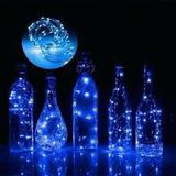Fio Luz Fada Rolha Garrafa 20 Lâmpada Led 2 Metros Azul - Coisaria