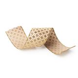 Fita De Juta C\ Poá Glitter Ouro - Larg. 6,30cm x Compr. 9,14 metros - Cromus: 1718236