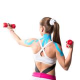 Fita Kinesio Muscle Fix 5x25cm Pré Cortada Azul - Atrio Multilaser - HC136