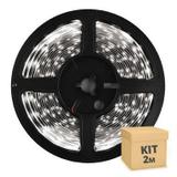 Fita Led Branco Frio 3528 2 metros com Fonte/Carregador - À prova d'água - Iluminim led
